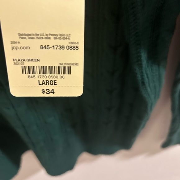 St John’s Bay Emerald Green Crew Neck Sweater

Size L
NWT - Picture 8 of 8